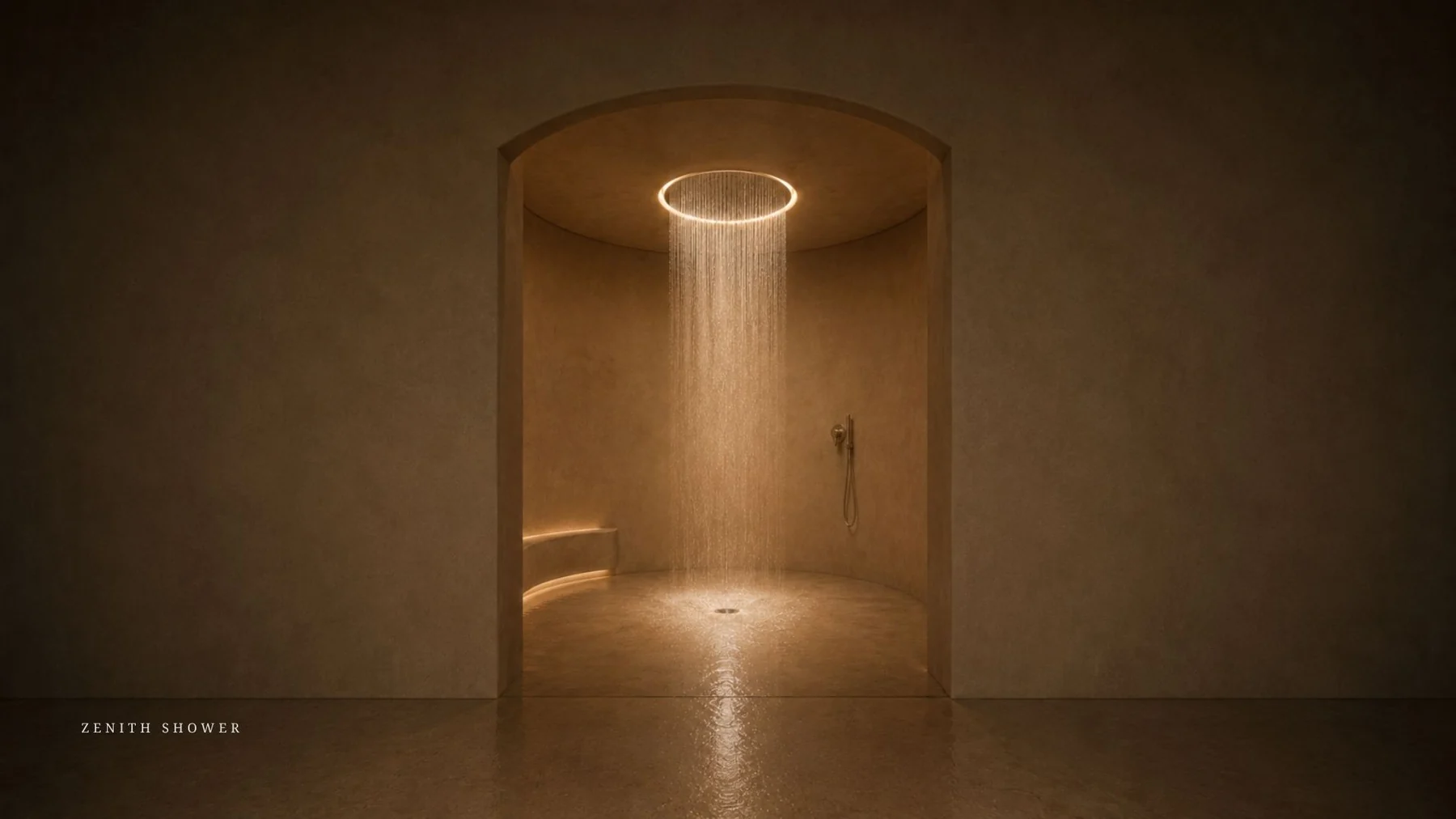 Pasillo interior con luz de óculo