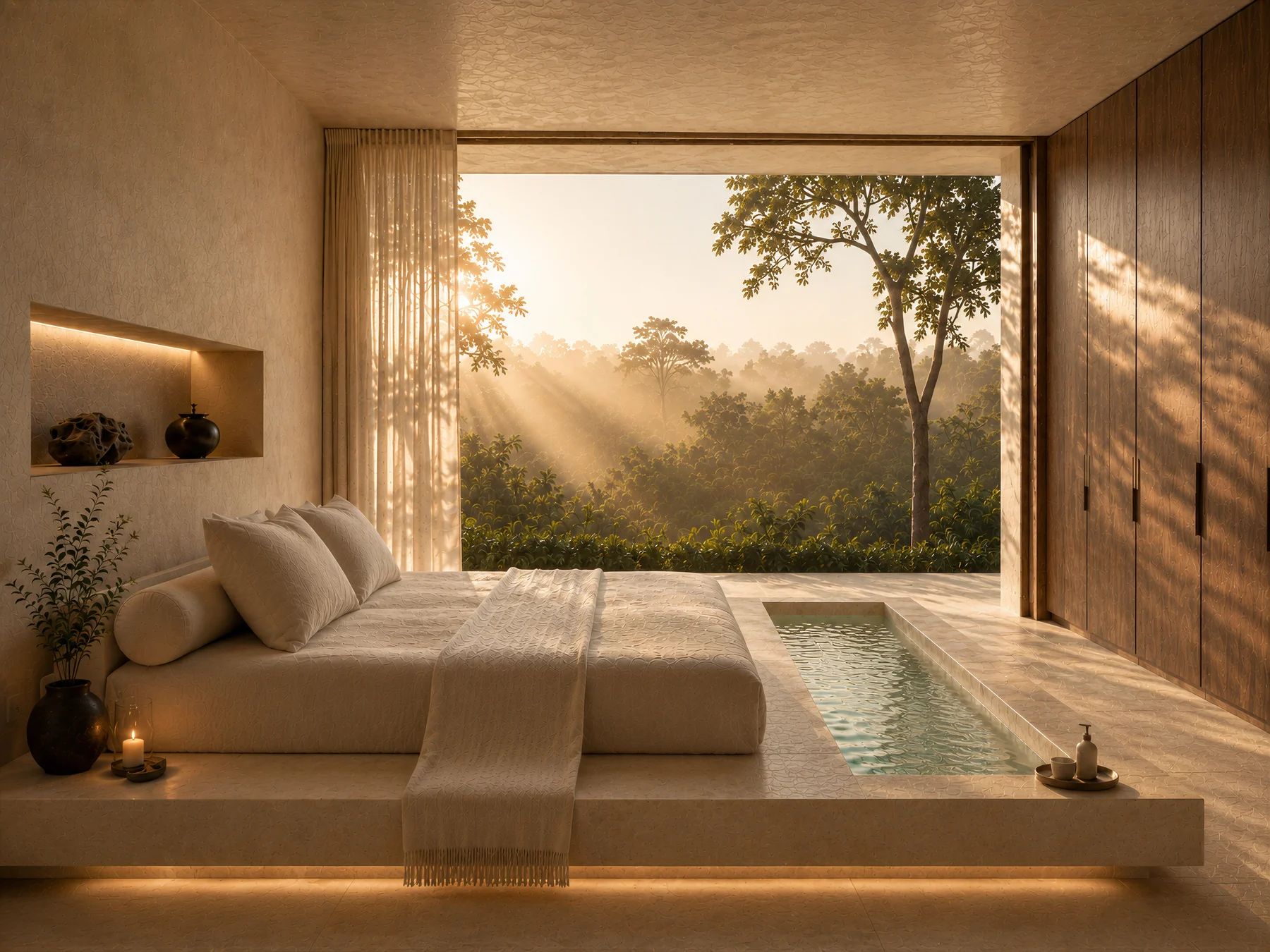 Suite con piscina privada y vista a la selva